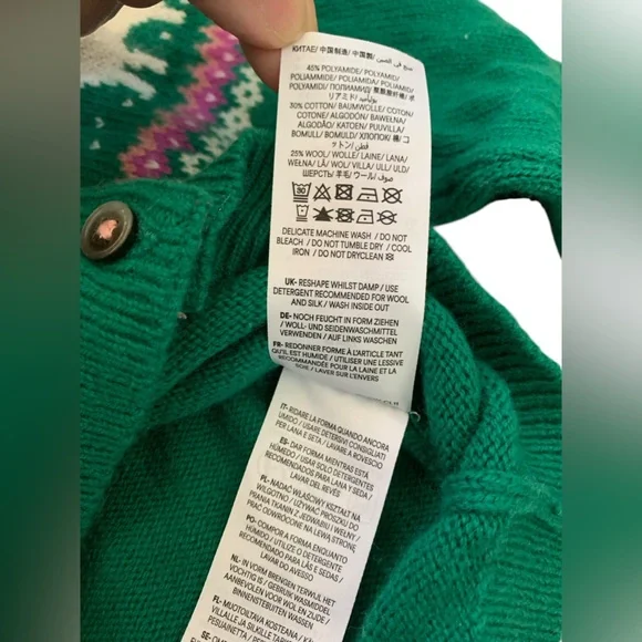 Mini Boden Fair Isle Cardigan llamas - Picture 5 of 7